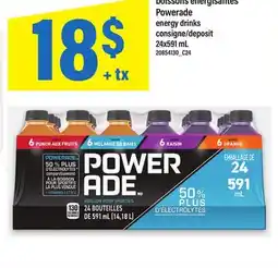 Maxi BOISSONS ÉNERGISANTES POWERADE, 24x591 mL offer