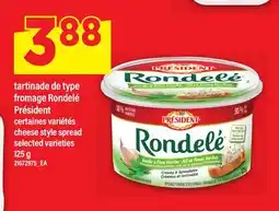 Maxi TARTINADE DE TYPE FROMAGE RONDELÉ PRÉSIDENT, 125 g offer