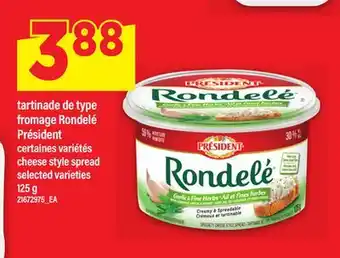 Maxi TARTINADE DE TYPE FROMAGE RONDELÉ PRÉSIDENT, 125 g offer