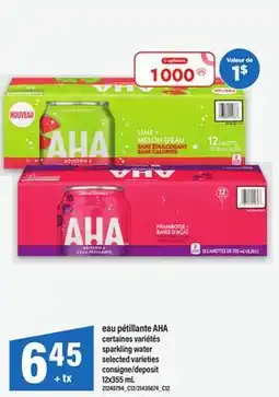 Maxi EAU PÉTILLANTE AHA | SPARKLING WATER, 12X355 ML offer