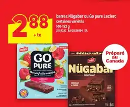 Maxi BARRES NÜGABAR OU GO PURE LECLERC, 140-192 g offer