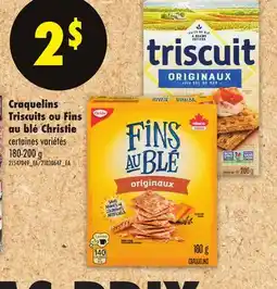 Maxi CRAQUELINS TRISCUITS OU FINS AU BLÉ CHRISTIE, 180-200 G offer