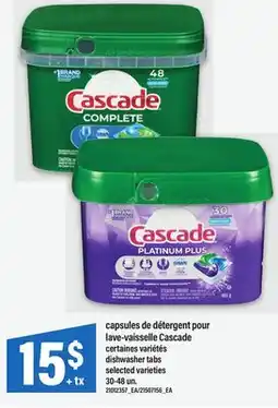 Maxi CAPSULES DE DÉTERGENT POUR LAVE-VAISSELLE CASCADE | DISHWASHER TABS, 30-48 UN offer