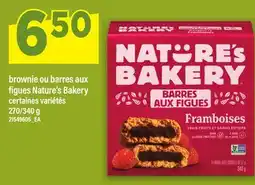 Maxi BROWNIE OU BARRES AUX FIGUES NATURE'S BAKERY, 270/340 g offer