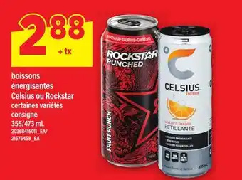 Maxi BOISSONS ÉNERGISANTES CELSIUS OU ROCKSTAR, 355/473 mL offer
