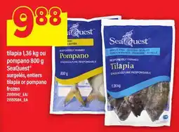 Maxi TILAPIA 1,36 KG OU POMPANO 800 G SEAQUEST offer