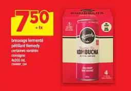 Maxi BREUVAGE FERMENTÉ PÉTILLANT REMEDY, 4X355 ML offer