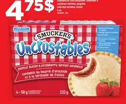 Maxi SANDWICHS UNCRUSTABLES SMUCKER'S offer