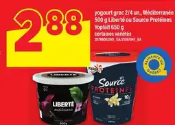Maxi YOGOURT GREC, 2/4 UN., MÉDITERRANÉ, 500 G LIBERTÉ OU SOURCE PROTÉINES YOPLAIT, 650 G offer