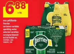 Maxi EAU PÉTILLANTE PERRIER | SPARKLING WATER, 8X330/6X500 ML offer
