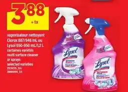 Maxi VAPORISATEUR NETTOYANT CLOROX 887/946 ML OU LYSOL 650-950 ML/1,2 L offer