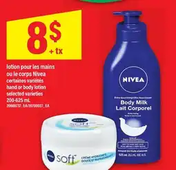 Maxi LOTION POUR LES MAINS OU LE CORPS NIVEA, 200-625 mL offer