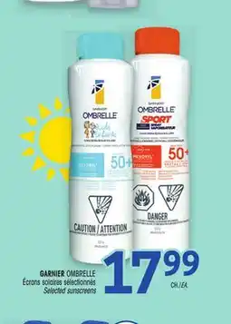 Uniprix GARNIER OMBRELLE Écrans solaires sélectionnés / Selected sunscreens offer