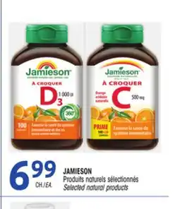 Uniprix JAMIESON Produits naturels sélectionnés/Selected natural products offer