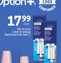 Uniprix Option+ Têtes de brosse à dents de rechange/Replacement brush heads offer