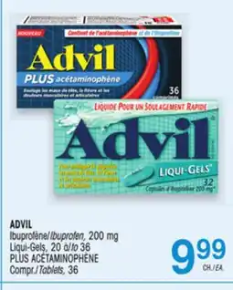 Uniprix ADVIL Ibuprofène/Ibuprofen Liqui-Gels, PLUS ACÉTAMINOPHÈNE Compr./Tablets offer