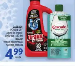 Uniprix CASCADE POWER DRY Agent de rinçage /Rinse aid,DRANO Produits sélectionnés/Selected products offer