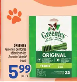 Uniprix GREENIES Gâteries dentaires sélectionnées/Selected dental treats offer