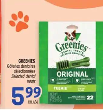 Uniprix GREENIES Gâteries dentaires sélectionnées/Selected dental treats offer