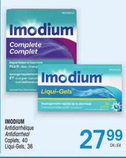 Uniprix IMODIUM Antidiarrhéique Caplets / Antidiarrheal Liqui-Gels offer