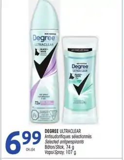 Uniprix DEGREE ULTRACLEAR Antisudorifiques sélectionnés/Selected antiperspirants offer