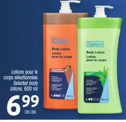 Uniprix Option + Lotions pour le corps sélectionnées / Selected body lotions offer