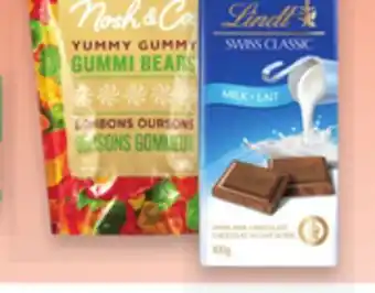 Uniprix NOSH & CO. Friandises/Candies,LINDT LINDOR, SWISS CLASSIC Tablette de chocolat/Chocolat bar offer