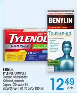 Uniprix BENYLIN, TYLENOL COMPLET Produits sélectionnés Sirop / Selected products Syrup offer