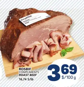 Marché Bonichoix COMPLIMENTS ROAST BEEF offer