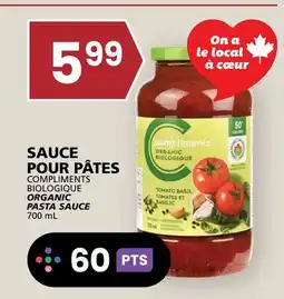 Rachelle-Bery Grocery COMPLIMENTS ORGANIC PASTA SAUCE offer