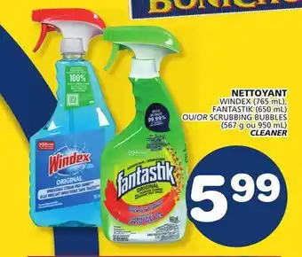 Marché Bonichoix WINDEX (765 mL), FANTASTIK (650 mL) OR SCRUBBING BUBBLES (567 g ou 950 mL) CLEANER offer