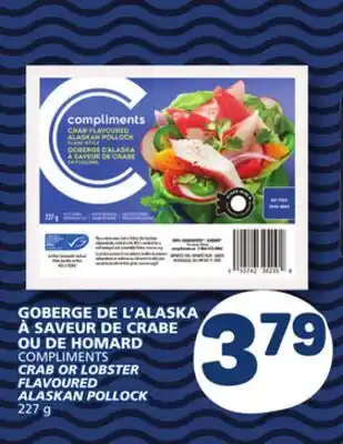 Marché Bonichoix COMPLIMENTS CRAB OR LOBSTER CRAB OR LOBSTER FLAVOURED FLAVOURED ALASKAN POLLOCK offer