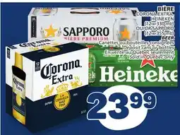 Marché Bonichoix CORONA EXTRA, HEINEKEN (12 x 330 mL) OR SAPPORO (12 x 355 mL) BEER offer