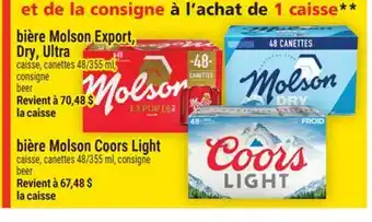 Super C bière Molson Export, bière Molson Coors Light offer