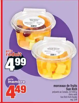 Super C morceaux de fruits Sun Rich | Sun Rich fruit chunks offer