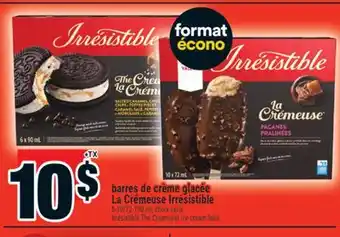 Super C barres de crème glacée La Crémeuse Irrésistible | Irrésistible The Creamiest ice cream bars offer