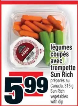 Super C légumes coupés avec trempette Sun Rich | Sun Rich vegetables with dip offer