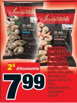 Super C crevettes blanches du Pacifique Irrésistible | Irrésistible Pacific white shrimp offer