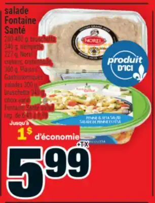 Super C salade Fontaine Santé | Fontaine Santé salad offer
