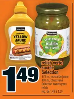 Super C relish verte sucrée | Selection sweet green relish offer