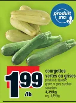 Super C COURGETTES VERTES OU GRISES | GREEN OR GREY ZUCCHINI SQUASHES offer