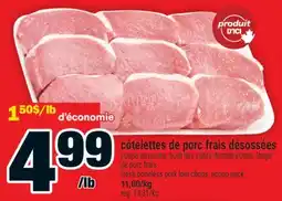 Super C CÔTELETTES DE PORC FRAIS DÉSOSSÉES | FRESH BONELESS PORK LOIN CHOPS PACK offer
