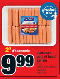 Super C saucisses porc et boeuf Lafleur | Lafleur pork and beef sausages offer