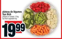 Super C plateau de légumes Sun Rich | Sun Rich vegetable tray offer