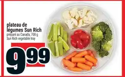 Super C plateau de légumes Sun Rich | Sun Rich vegetable tray offer