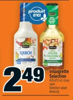 Super C vinaigrette Selection | Selection salad dressing offer
