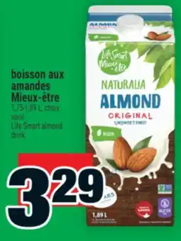 Super C boisson aux amandes Mieux‑être | Life Smart almond drink offer