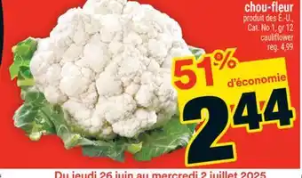 Super C chou-fleur | cauliflower offer