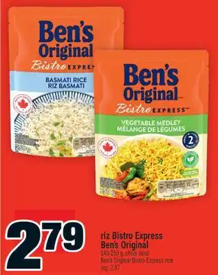 Super C riz Bistro Express Ben's Original | Ben's Original Bistro Express rice offer