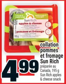 Super C collation pommes et fromage | Sun Rich apples & cheese snack offer